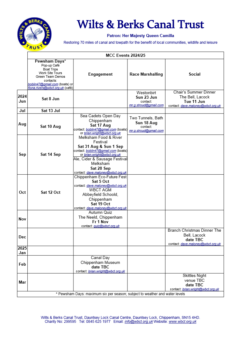 MCC Events 2024 Calendar