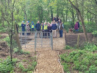 Official opening day for the new crossing, into Coppidthorne Meadow