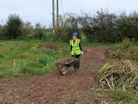 The canal crossing surfaced with wood chippings